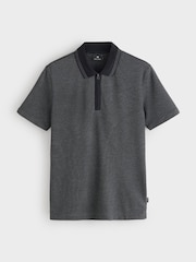 PS Paul Smith Regular Fit Tipped Stripe Zip Neck Polo Shirt - Bild 1 von 1