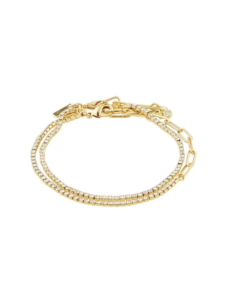 PILGRIM Gold ROWAN Crystal 2-in-1 Bracelet - Image 1 of 4