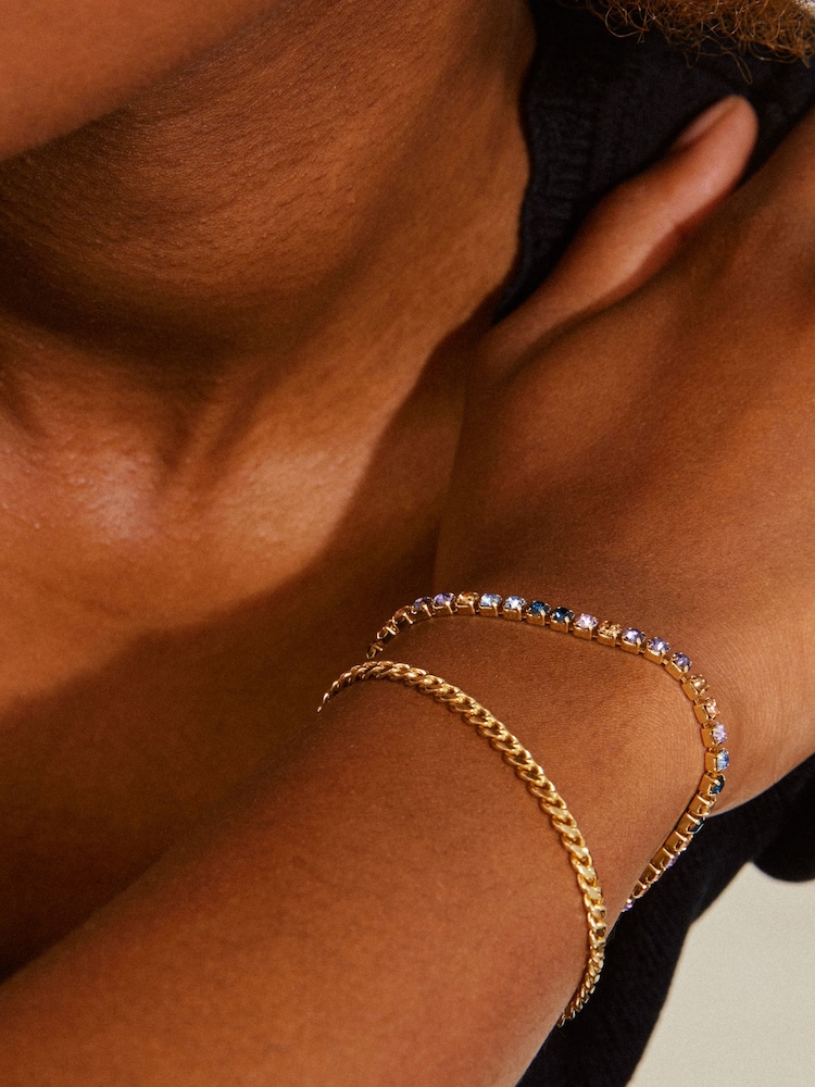 PILGRIM Gold REIGN Bracelet, 2-in-1 Set, with Crystals - Image 4 of 4