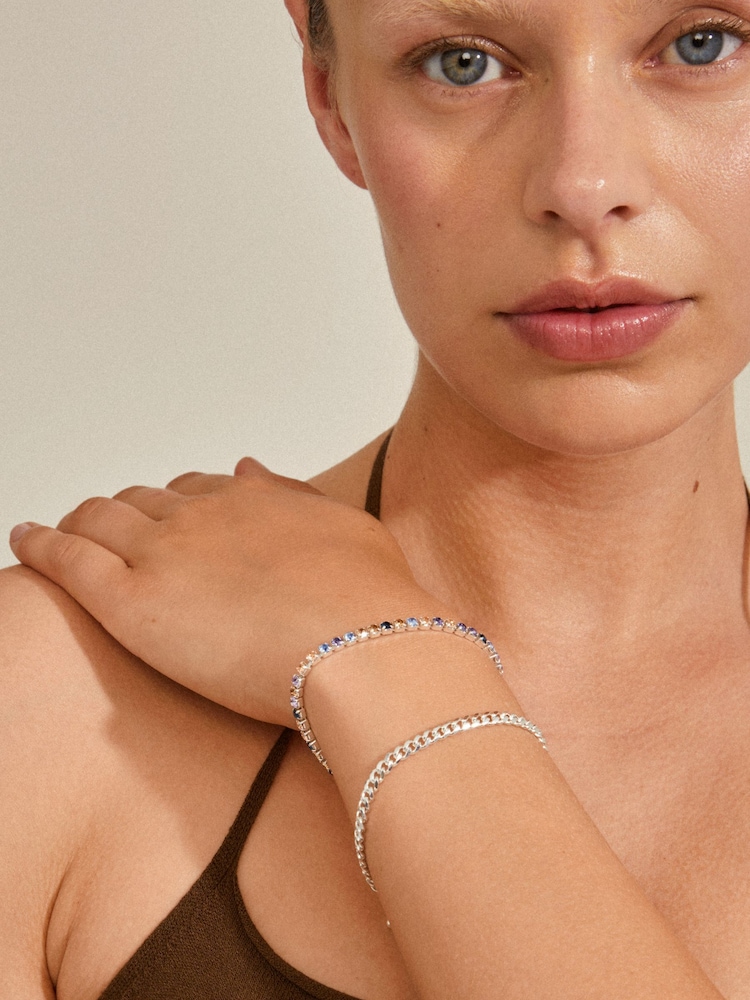 PILGRIM Silver REIGN Bracelet, 2-in-1 Set, with Crystals - Image 2 of 3