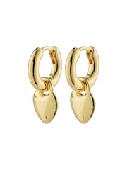 PILGRIM Gold SOPHIA Heart Hoops - Image 1 of 4