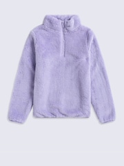 Animal Purple Teddy Kids Half-Zip Fleece - Image 1 of 5