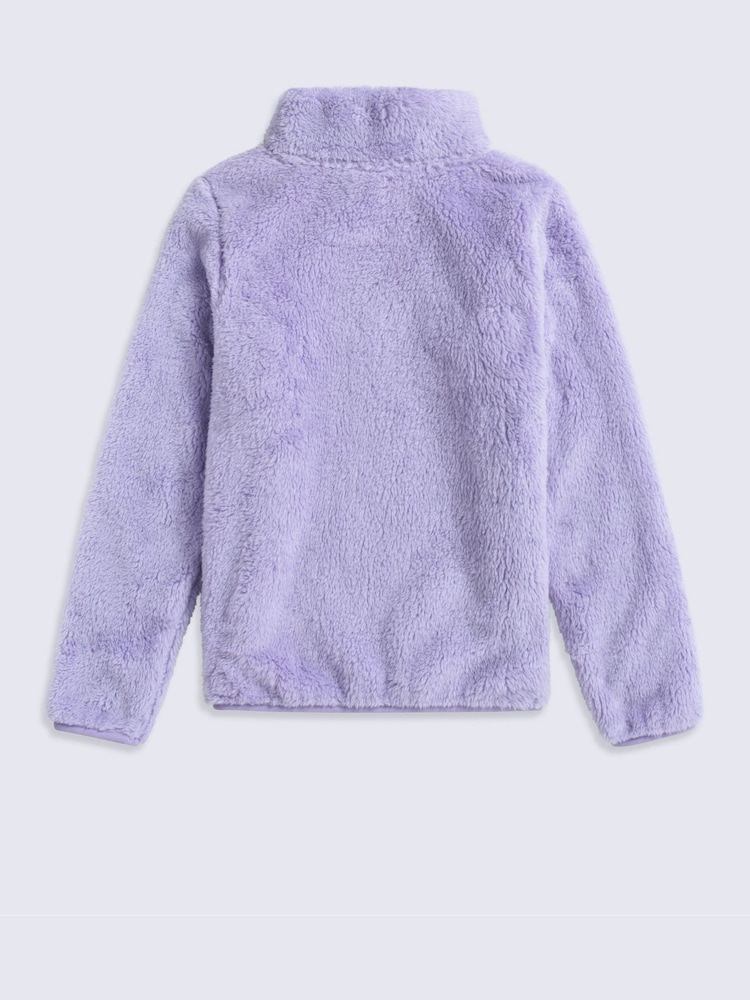 Animal Purple Teddy Kids Half-Zip Fleece - Image 2 of 5 Animal Purple Teddy Kids Half-Zip Fleece - Image 2 of 5