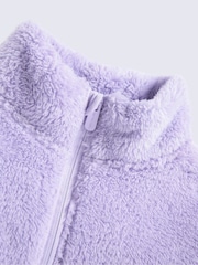Animal Purple Teddy Kids Half-Zip Fleece - Image 3 of 5