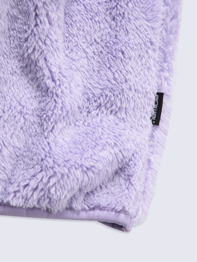 Animal Purple Teddy Kids Half-Zip Fleece - Image 5 of 5 Animal Purple Teddy Kids Half-Zip Fleece - Image 5 of 5