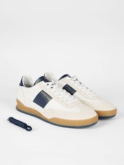 PS Paul Smith White Dover Side Panel Leather Trainers - Image 2 of 5