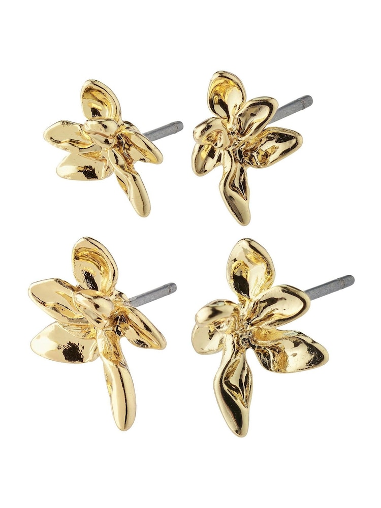 PILGRIM Gold RIKO Stud Earrings 2-in-1 Set - Image 1 of 3
