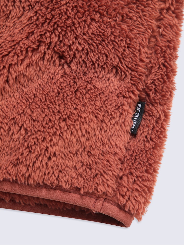 Animal Rust Brown Teddy Half Zip Fleece - Image 5 of 5