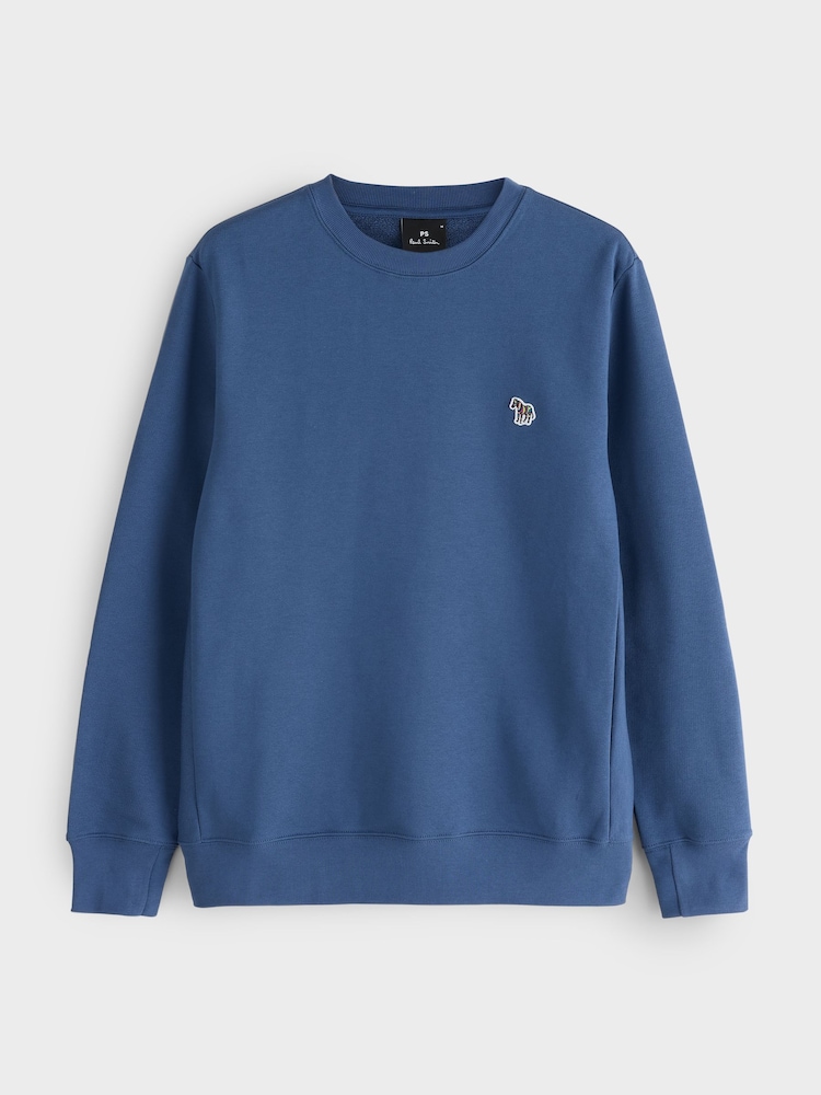 Paul Smith Blue Zebra Logo Crew Neck Sweatshirt - Image 5 of 5 Paul Smith Blue Zebra Logo Crew Neck Sweatshirt - Image 5 of 5