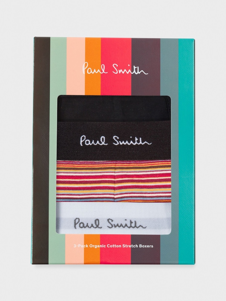 PS Paul Smith Red Signature Stripe Boxers 3 Pack - Image 11 of 11