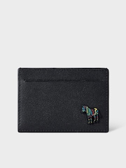 PS Paul Smith Black Zebra Logo Leather Card Holder - Image 1 of 5