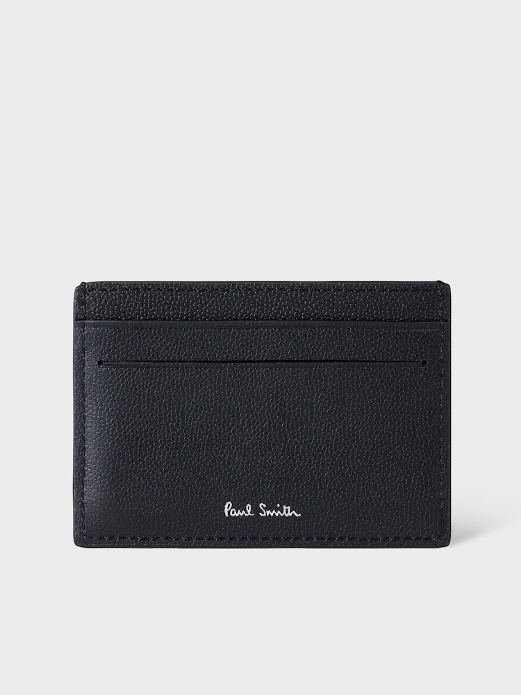 PS Paul Smith Black Zebra Logo Leather Card Holder - Image 2 of 5