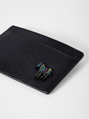 PS Paul Smith Black Zebra Logo Leather Card Holder - Image 4 of 5