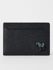 PS Paul Smith Black Zebra Logo Leather Card Holder - Image 5 of 5