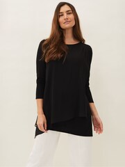 Phase Eight Black Mika Longline Top - Image 6 of 6