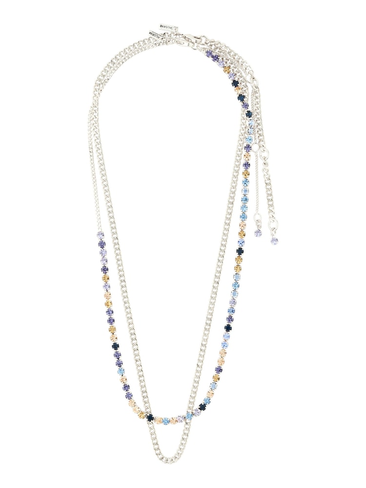 PILGRIM Silver REIGN Necklaces 2-in-1 Set, 1 with Crystals - Image 1 of 4