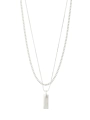PILGRIM Silver STAR Recycled Necklace, 2-In-1 Set, 1 With Crystals On The Side - Image 3 of 4