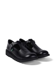Kickers Black Leather Youth Leather Shoes - Image 3 of 8