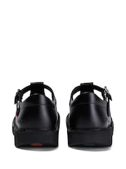 Kickers Black Leather Youth Leather Shoes - Image 5 of 8