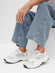 White/Colour Forever Comfort® Chunky Sole Lace Up Trainers - Image 1 of 6