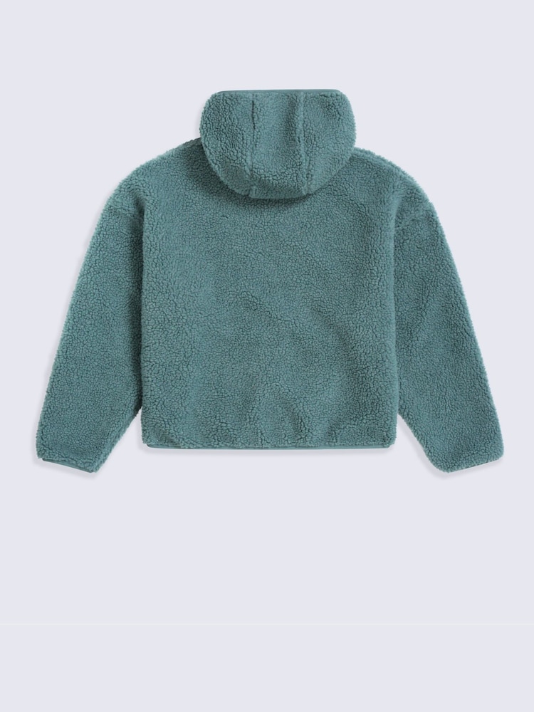 Animal Green Cley Hooded Borg Jacket - Image 2 of 6 Animal Green Cley Hooded Borg Jacket - Image 2 of 6