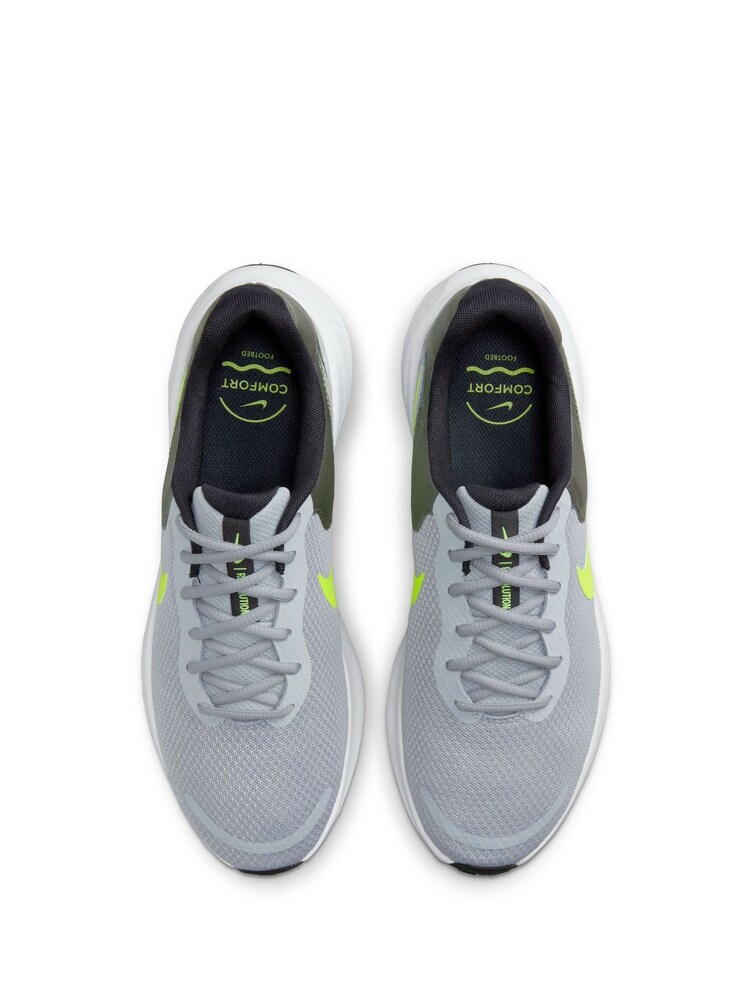 Nike Grey Regular Fit Revolution 7 Road Running Trainers - Image 12 of 12