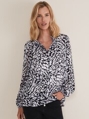 Phase Eight Grey Amryn Printed Top - Image 1 of 6