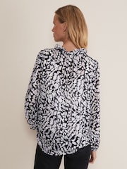 Phase Eight Grey Amryn Printed Top - Image 2 of 6