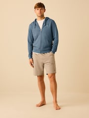 Blue Lightweight Zip-Up 100% Cotton Hoodie - Image 2 of 8
