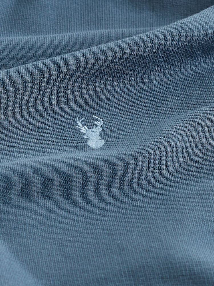Blue Lightweight Zip-Up 100% Cotton Hoodie - Image 8 of 8