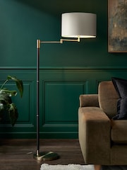 Black Hudson Swing Arm Floor Lamp - Image 2 of 6