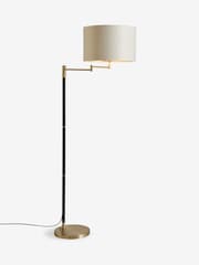 Black Hudson Swing Arm Floor Lamp - Image 5 of 6