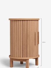 Natural Conway Oak Effect 1 Drawer Bedside Table - Image 7 of 7