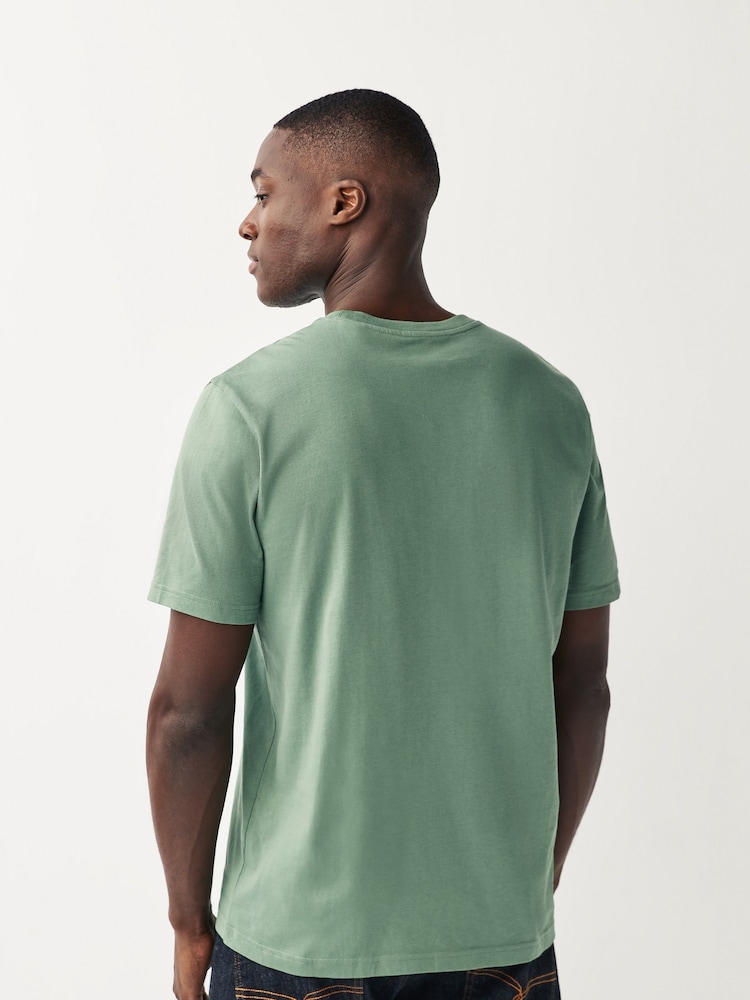 Feu vert - Ajustement régulier - T-shirt Essential Col rond en coton - Image 3 of 7