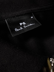 أسود - قميص بولو بياقة بسحَّاب بحواف متباينة بتلبيس قياسي من Paul Smith - صورة 4 من 5