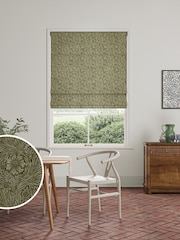 William Morris At Home Green Marigold Velvet Made To Measure Roman Blinds - Image 1 of 5