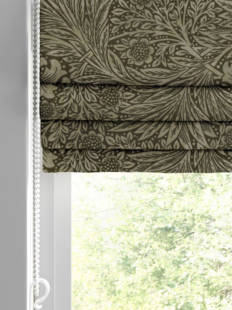 William Morris At Home Green Marigold Velvet Made To Measure Roman Blinds - Image 2 of 5
