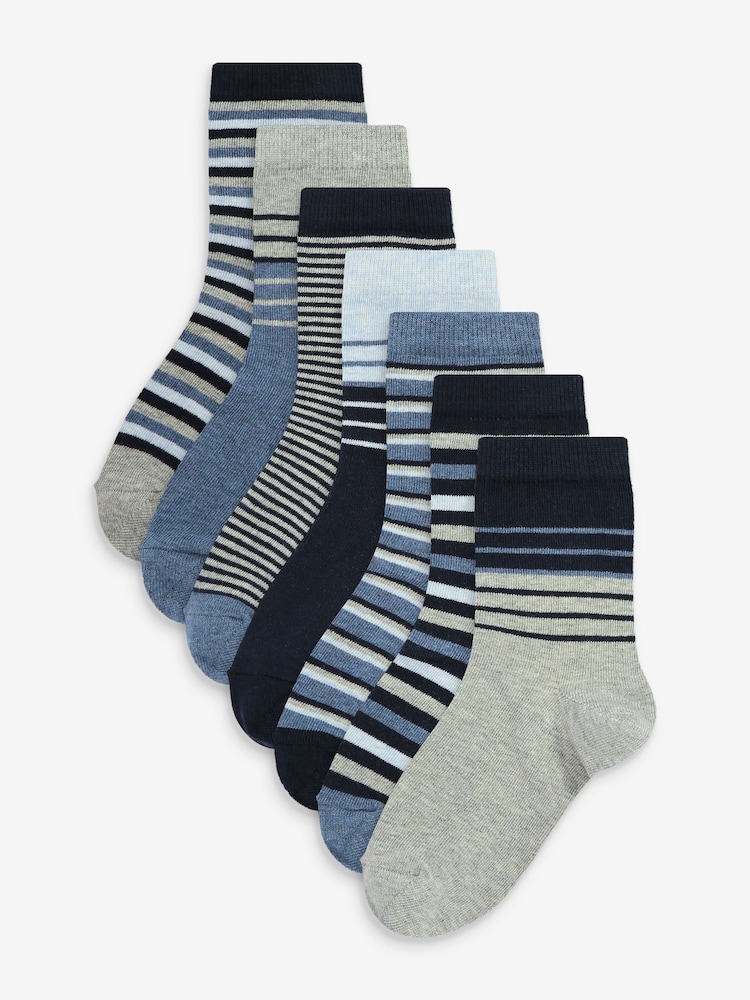 Blue Rich Socks 7 Pack - Image 1 of 8