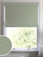 Sage Green Chenille Made to Measure Roman Blind - Image 1 of 6