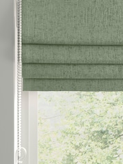 Sage Green Chenille Made to Measure Roman Blind - Image 2 of 6