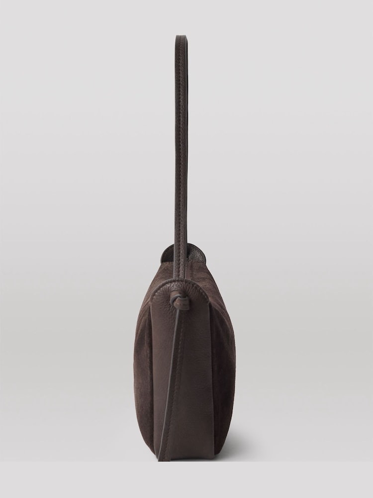 Whistles Brown Small Suede Knot Shoulder Bag - Image 2 of 4 Whistles Brown Small Suede Knot Shoulder Bag - Image 2 of 4