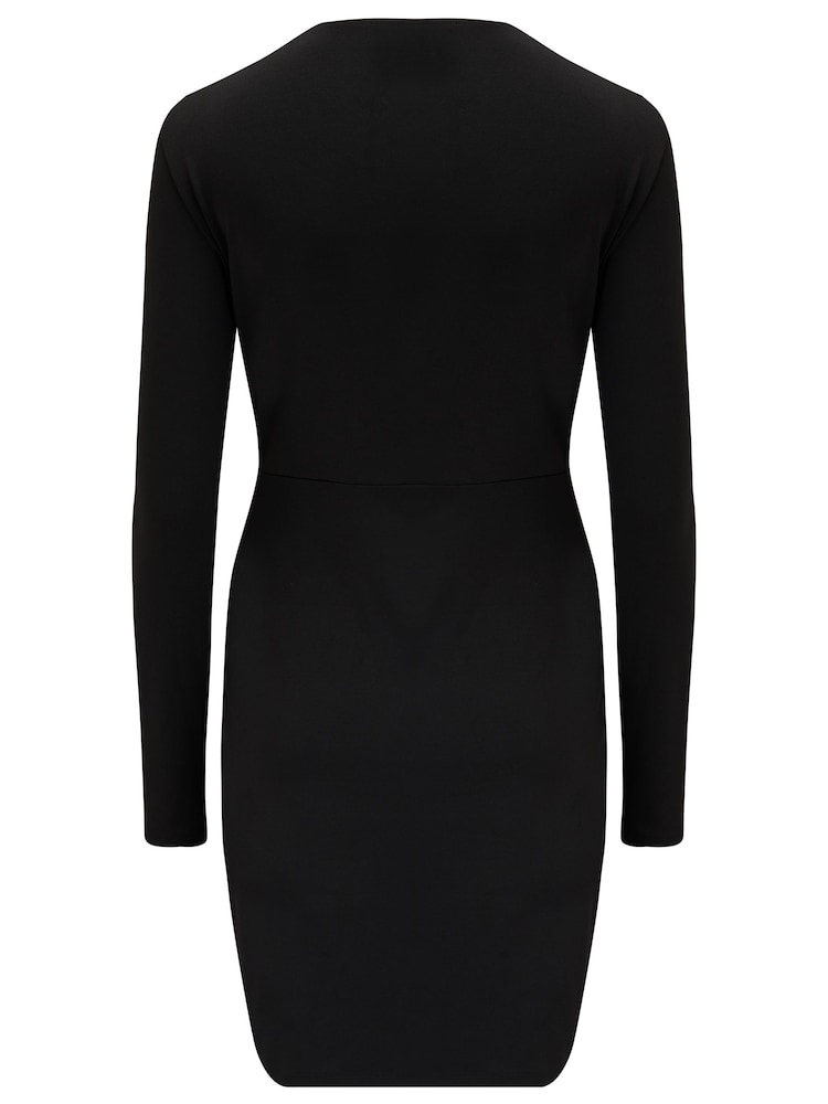 Vestido de punto cruzado ajustado con ribete de strass Nicole de Pour Moi - Imagen 4 de 4 Vestido de punto cruzado ajustado con ribete de strass Nicole de Pour Moi - Imagen 4 de 4