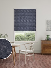 William Morris At Home Blue Marigold Velvet Made To Measure Roman Blinds - Image 1 of 5
