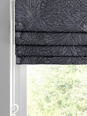 William Morris At Home Blue Marigold Velvet Made To Measure Roman Blinds - Image 2 of 5