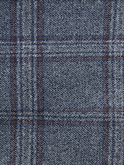 Blue Regular Fit Trimmed Check Suit Jacket - Image 11 of 11