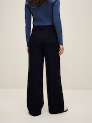 Navy Twill Wide leg Utility Trousers - Image 4 of 7
