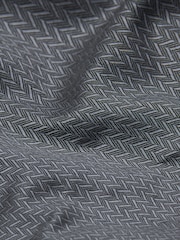 Charcoal Grey Slim Fit Textured Long Sleeve Single Cuff 100% Cotton Shirt' - Image 4 of 7