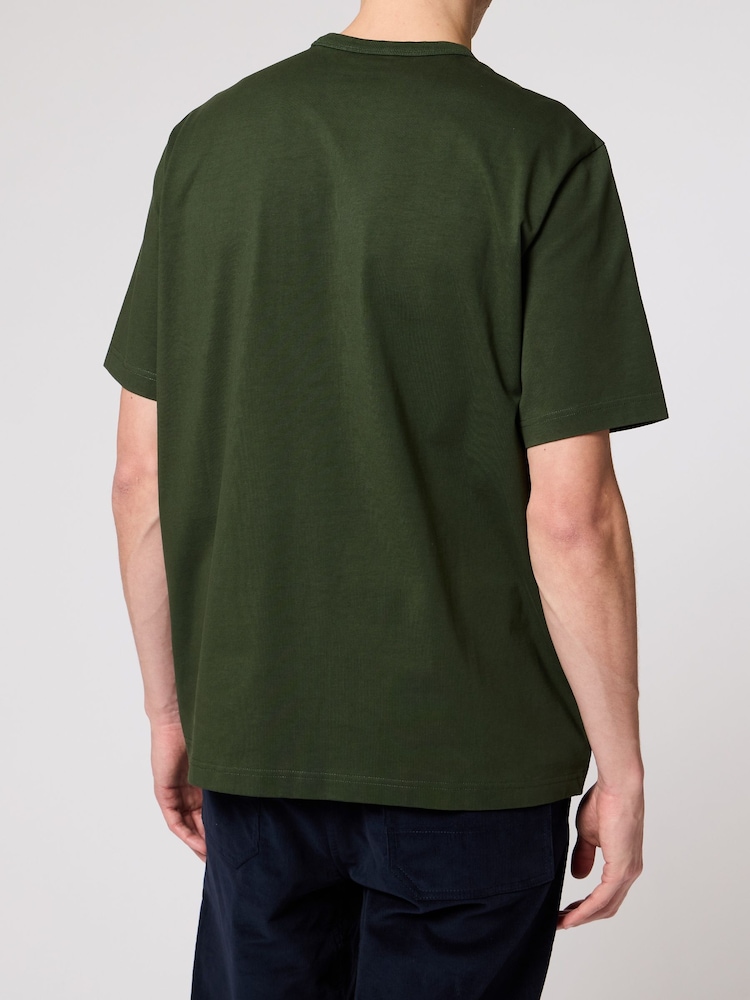 Paul Smith Green Embroidered Logo Relaxed Fit T-Shirt - Image 2 of 3
