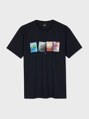 Paul Smith Blue Regular Fit Graphic T-Shirt - Image 5 of 6