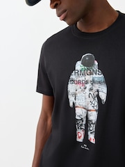 Paul Smith Black Astronaut Regular Fit Graphic T-Shirt - Image 5 of 6